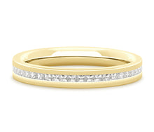 Load image into Gallery viewer, Amsterdam - Princess Cut Channel Set Flat Court Eternity Band
