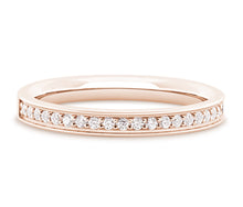 Load image into Gallery viewer, Hanoi - Brilliant Cut Pavé Set Flat Court Wedding Band
