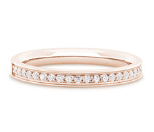 Load image into Gallery viewer, Hanoi - Brilliant Cut Pavé Set Flat Court Wedding Band
