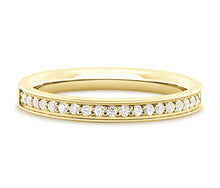 Load image into Gallery viewer, Hanoi - Brilliant Cut Pavé Set Flat Court Wedding Band