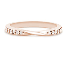 Load image into Gallery viewer, Lusaka - Ribbon Twist Pavé Set Wedding Band