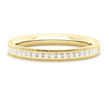 Load image into Gallery viewer, Prague - Brilliant Cut Channel Set Eternity Band with Milgrain Edges