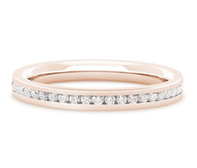 Load image into Gallery viewer, Tokyo - Brilliant Cut Channel Set Flat Court Eternity Band
