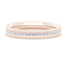 Load image into Gallery viewer, Amsterdam - Princess Cut Channel Set Flat Court Eternity Band

