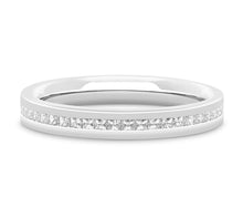 Load image into Gallery viewer, Amsterdam - Princess Cut Channel Set Flat Court Eternity Band
