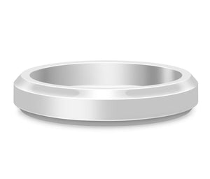 New York - Weighted Bevelled Edge Wedding Band