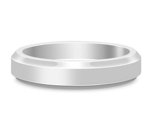 New York - Weighted Bevelled Edge Wedding Band