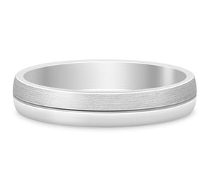 Porto - Matte And Polished Wedding Band