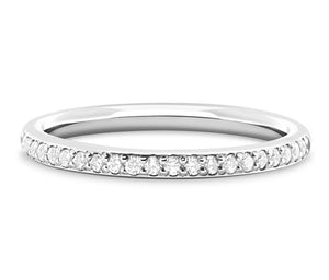 Vienna - Brilliant Cut Pavé Set Court Eternity Band